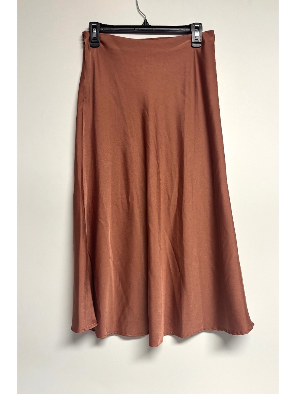 SHEIN Basics Women’s Medium Dusty Rose Satin Midi Skirt A-Line